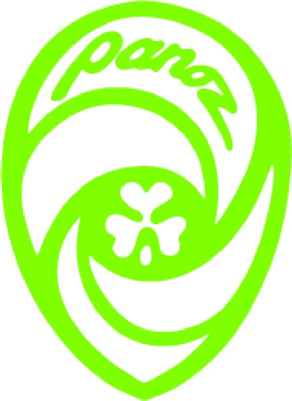 13" tall Lime green Panoz Logo